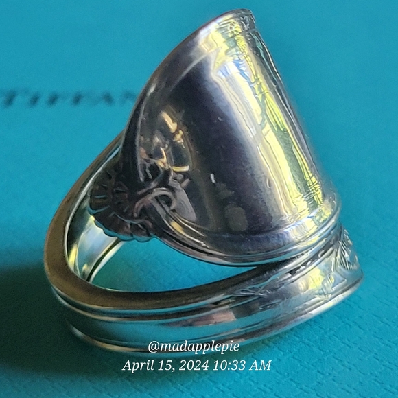 1867 Tiffany & Company/ John Polhamus Spoon Ring in Sterling Silver Luxury #50 - Picture 10 of 17